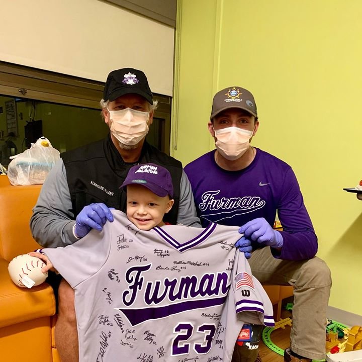ValiantPlayer's tweet photo. Godspeed to @Harker31 and @FurmanBaseball team. Wonderful young men and coaches who were great representatives of the @FurmanPaladins on and off the field. They will be missed by @ValiantPlayer but I know they will continue with public service as their journey continues. https://t.co/HkC3ZrPyq5
