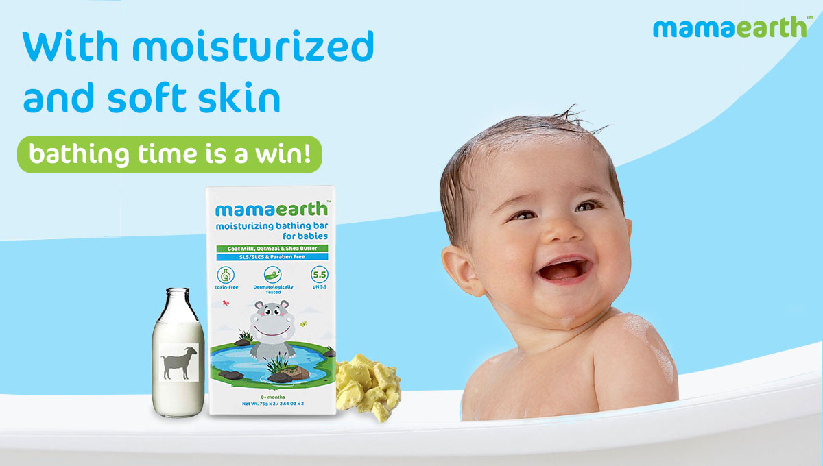 Make bathing time with your little one enjoyable and fun with Mamaearth Moisturizing Bathing Bar!
It gently moisturizes and nourishes the skin.

Shop here - bit.ly/3e2TIKj

#mamaearth #babycare #moisturizingsoap #madesafe