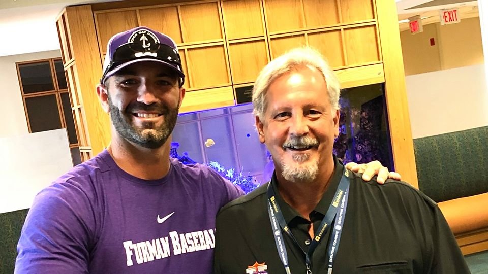 ValiantPlayer's tweet photo. Godspeed to @Harker31 and @FurmanBaseball team. Wonderful young men and coaches who were great representatives of the @FurmanPaladins on and off the field. They will be missed by @ValiantPlayer but I know they will continue with public service as their journey continues. https://t.co/HkC3ZrPyq5