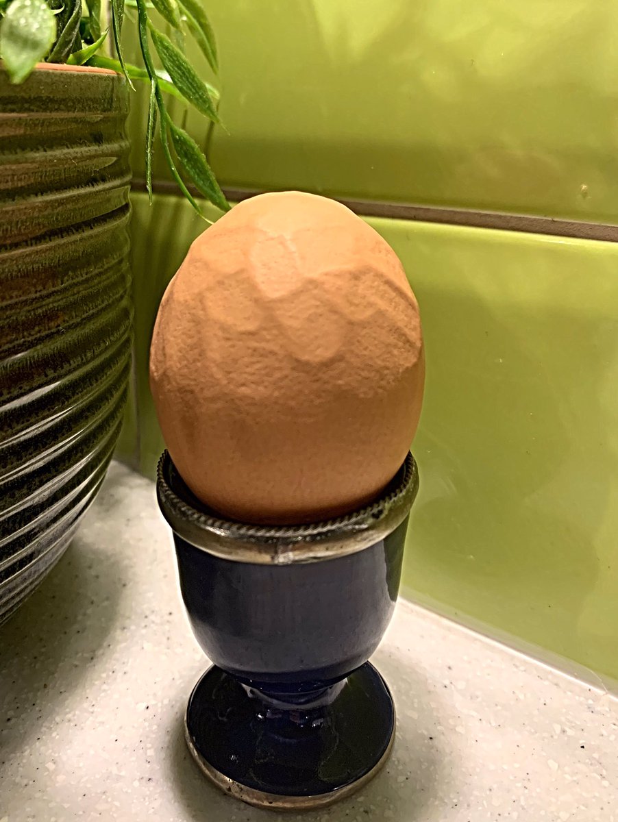 Stejaski's tweet photo. Either M&amp;S are getting their eggs from Jurassic Park or using steroid-injected hens. @marksandspencer #dinosauregg 

I’m a bit scared of opening it and releasing a Kraken. https://t.co/kzP5HB5QW0