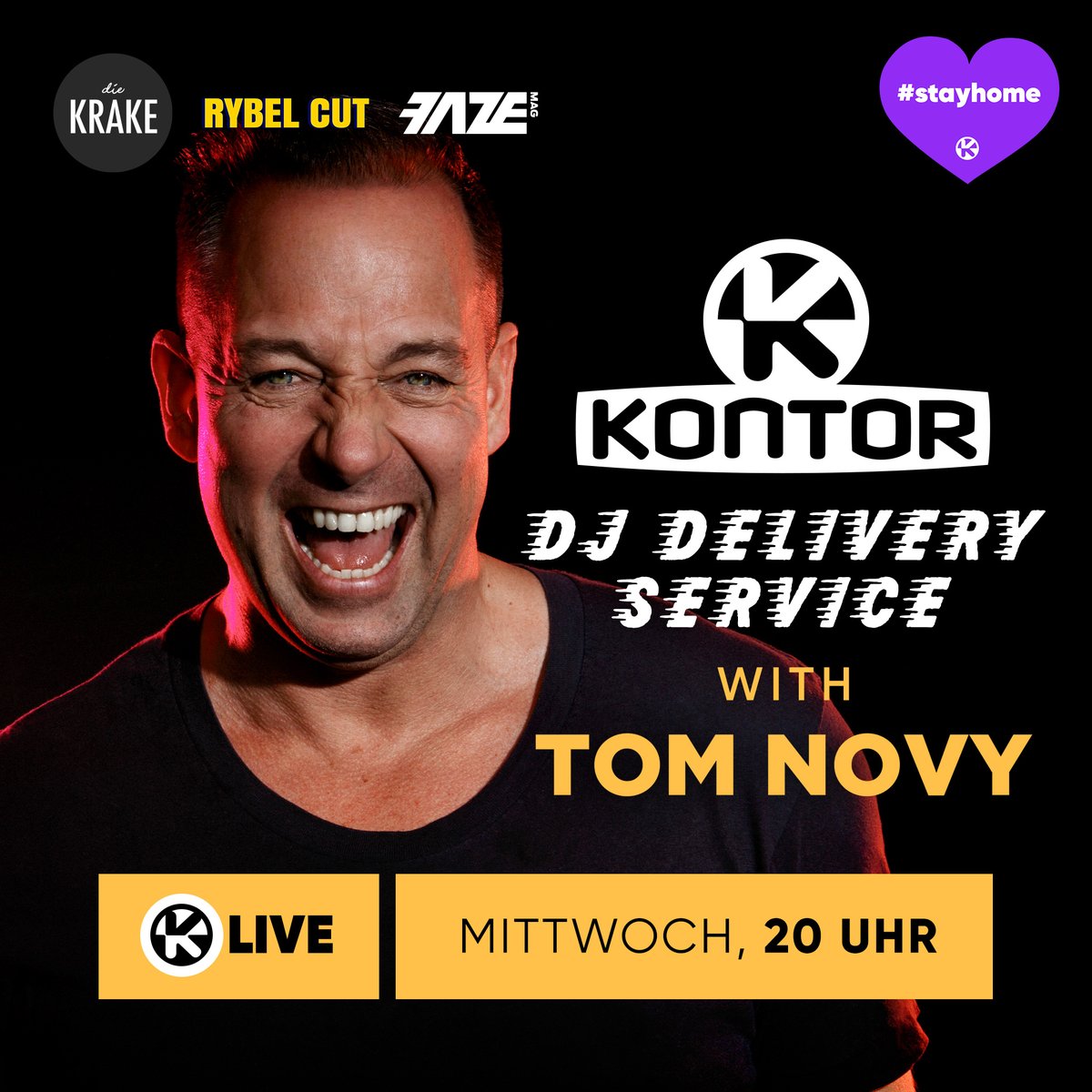 kontorrecords's tweet photo. Heute liefert dir unser #DJDeliveryService gleich drei mega DJs!
Von 18-20 Uhr Markus Gardeweg & Tom Shark und weiter geht es dann mit Tom Novy von 20-22 Uhr! Schaltet unbedingt ein! 😎
>> https://t.co/ixqjpqlkgf https://t.co/WaOmYXzHGl