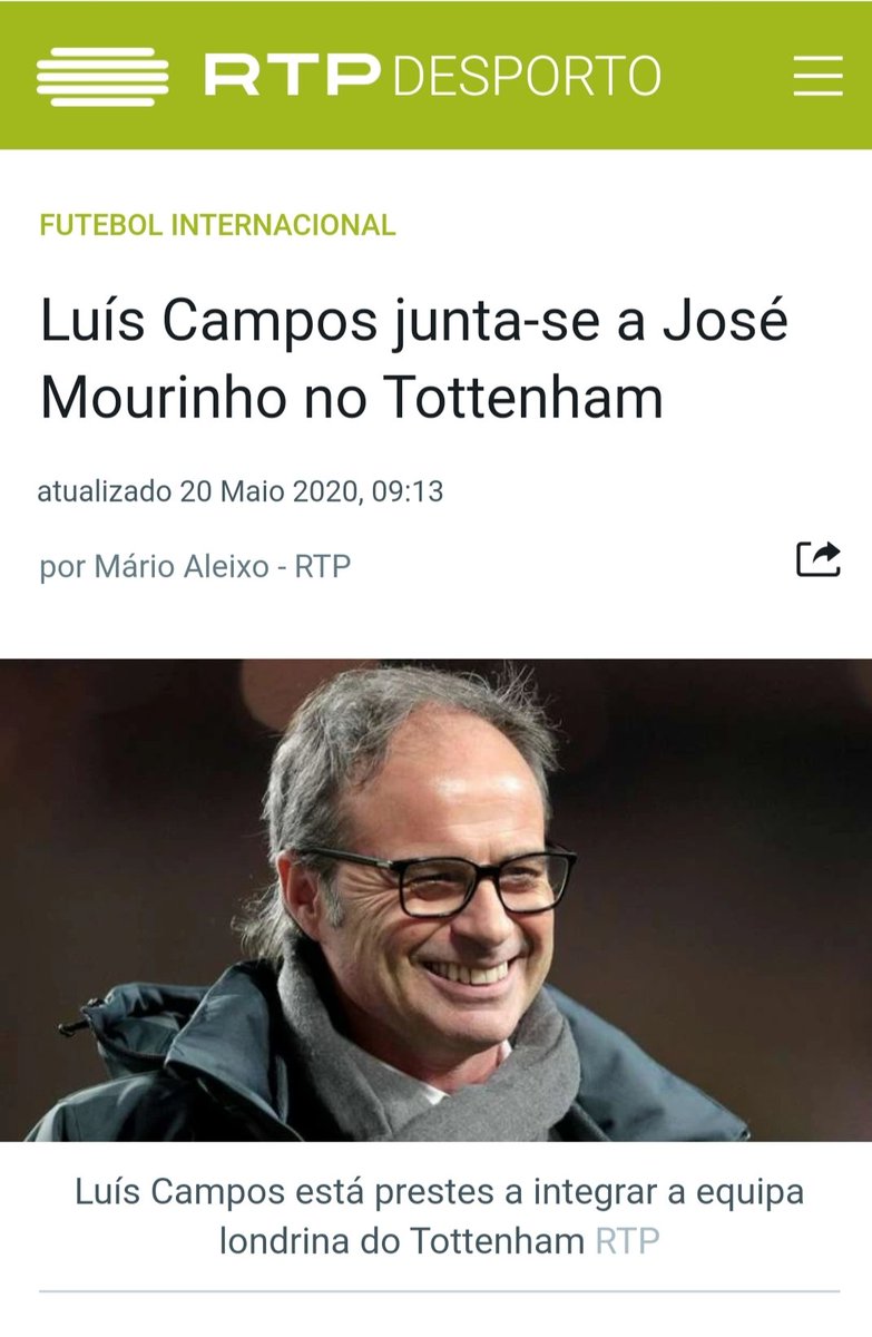 IndoSpurs's tweet photo. Kabar dari Portugal mengatakan bahwa Luis Campos akan segera bergabung dgn Mourinho di Spurs sbg direktur Sepak Bola https://t.co/pasW0lEF1D