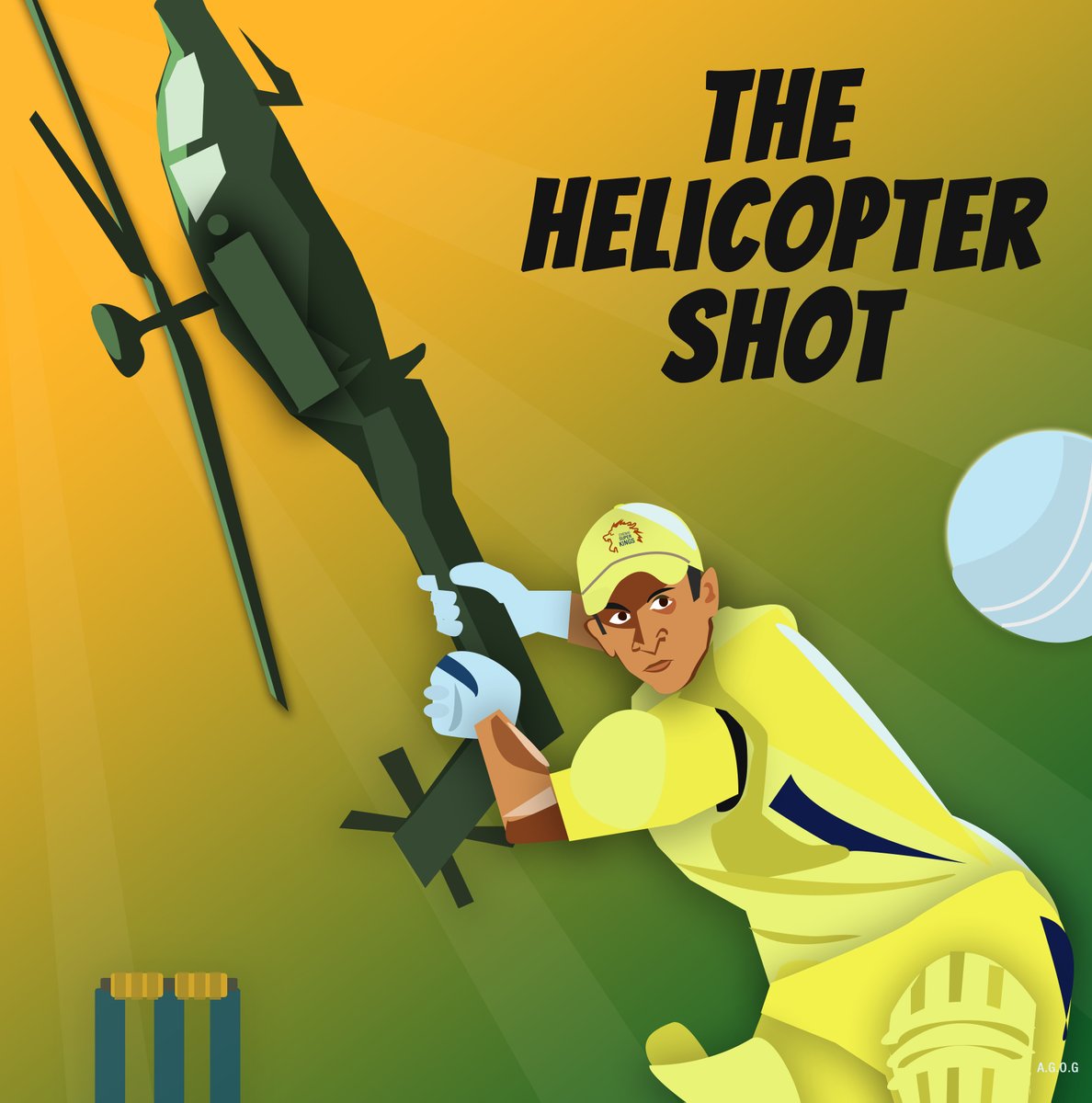 Joyfulcolours1's tweet photo. The helicopter shot #cricket #illustration #sportsillustration #fanart #msdhoni #indiancricket #batsman #chennaisuperkings #helicoptershot #digitalart #teamindia #india https://t.co/Ww2KOheCo5