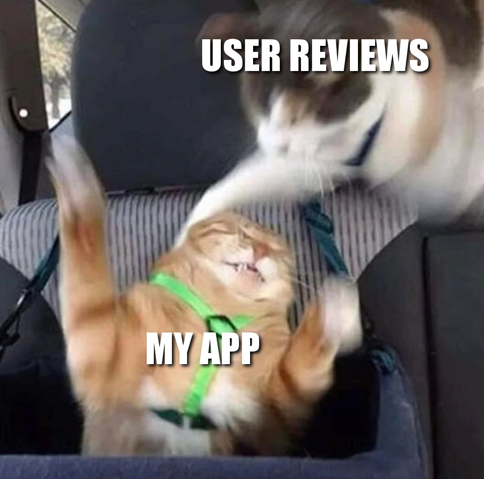 ProgrammerCats's tweet image. Make a mobile app, they said. It'll be fun they said. #ProgrammerHumor #programmingmemes #codingmemes #codinghumor #codinglife #mobile #memes #catmeme #dankmemes