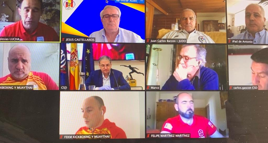 JesusEguiaFEKM's tweet photo. Presentacion UFEDC ante CSD.trata como temas importantes análisis situación actual con aperturas CAR , vuelta actividad deportiva clubes y el compromiso para atajar el intrusismo deportivo y protección a los federados. @fekm_fekmania #UFEDC https://t.co/7AA77hr9l8