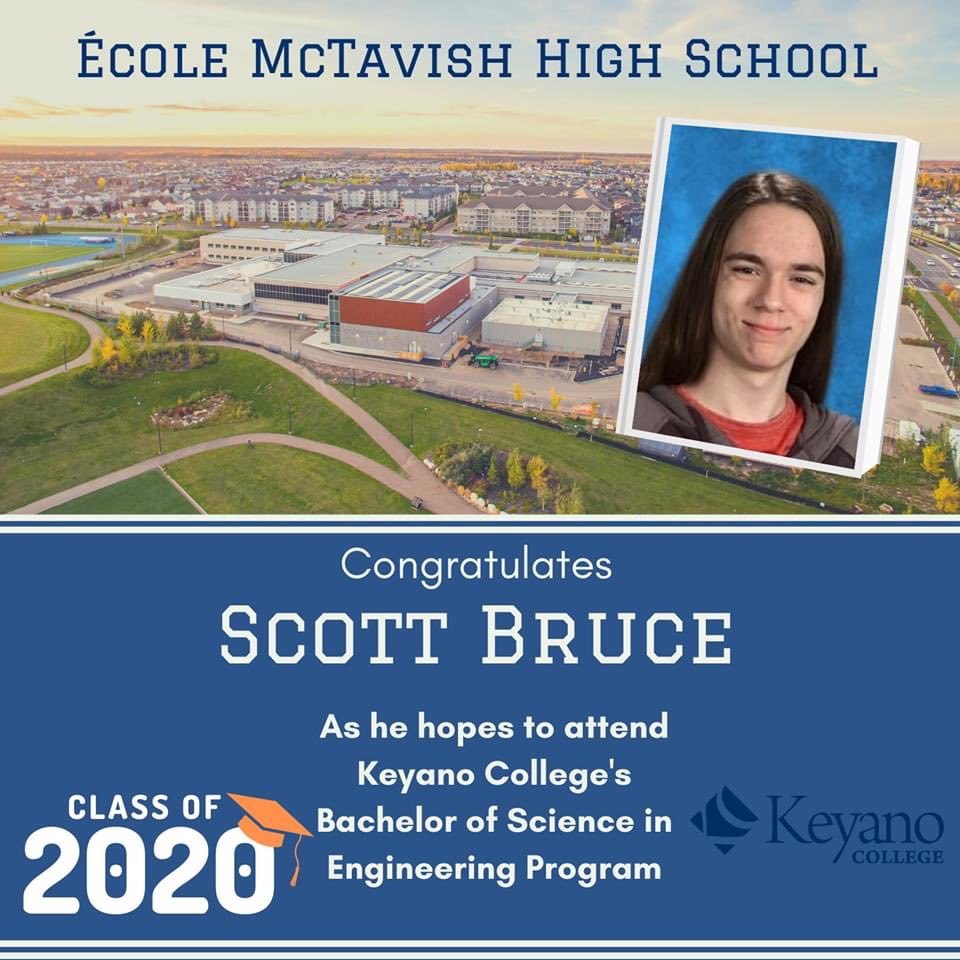 EcoleMcTavish's tweet photo. Out last two grads in the spotlight, Scott and Jacob. Thank you for following along and celebrating our first ever Marauder grads! @FMPSD #marauderforlife https://t.co/SN40KcrppN