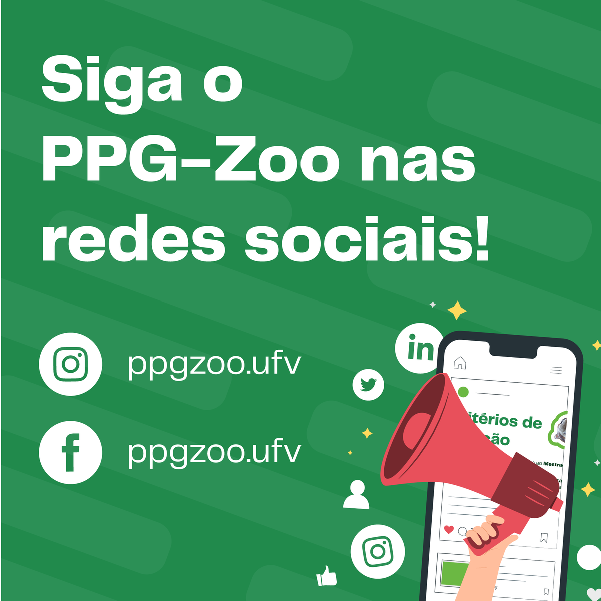 dzoufv's tweet photo. Acompanhe as redes sociais do PPG-Zoo para notícias e atualizações do programa!
https://t.co/n7CUq8KRwE
https://t.co/m7Bk86Qou5 https://t.co/qehZ2j0ku0
