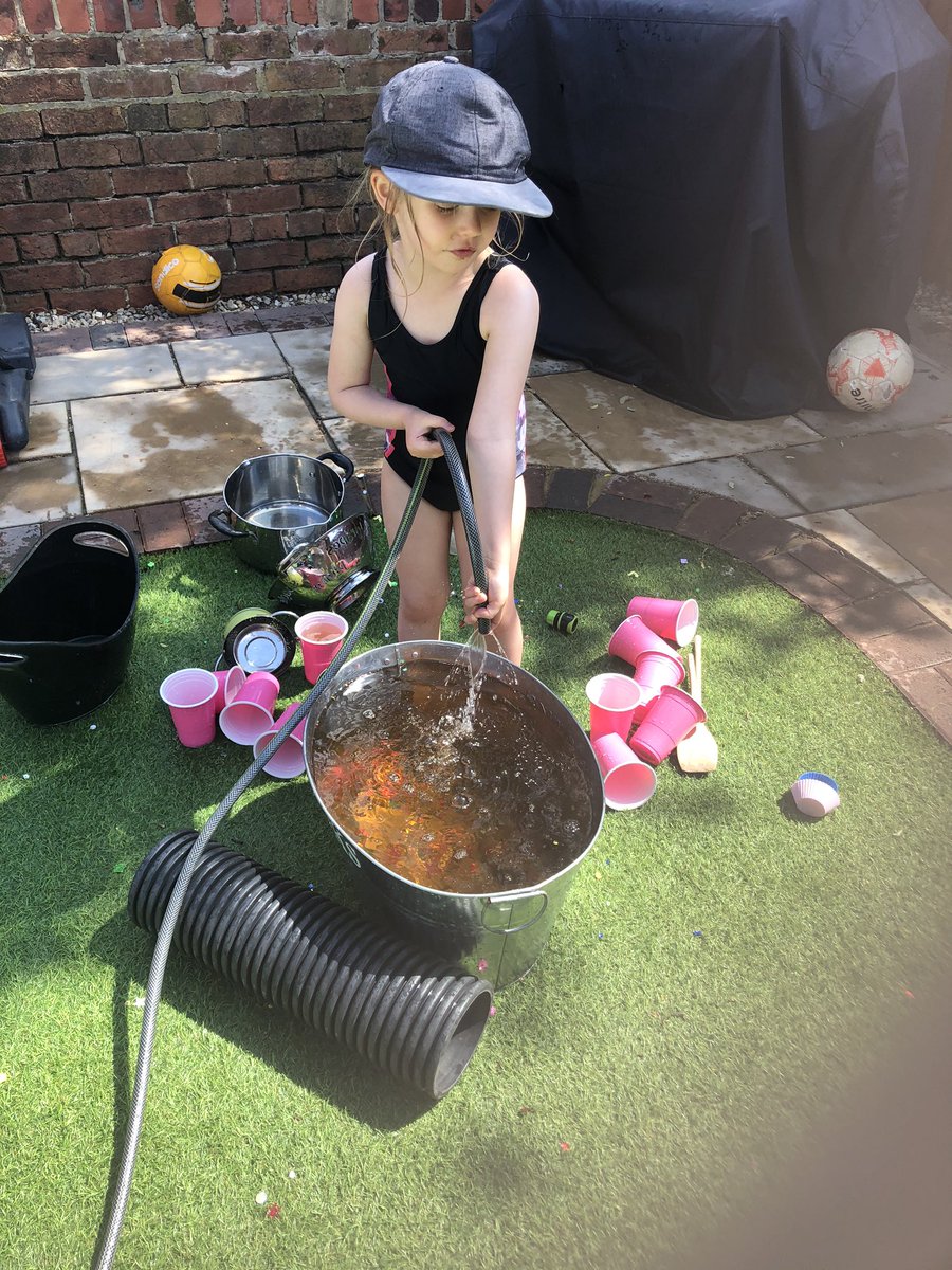 gemma1988123's tweet photo. Emily is making magic potion, completing role play. 
Lots of maths and science home schooling @stbartsceyr https://t.co/D3hSAtSd75