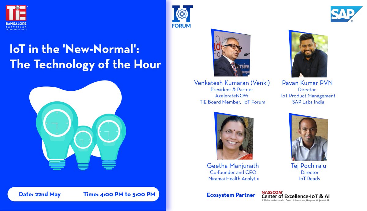 IoTNext (@iotnext) on Twitter photo Announcing TiE BLR and <a href="/SAP/">SAP</a> Labs webinar: Future of Industries. Meet industry leaders, ecosystem leaders, and investors to talk about IoT in the 'New-normal': The Technology of the Hour on 22nd May at 4:00 PM. Register now bit.ly/2zQhhay <a href="/Tiwary_ar/">Arvind Tiwary</a> <a href="/joyrajan/">JoyR</a> Announcing TiE BLR and <a href="/SAP/">SAP</a> Labs webinar: Future of Industries. Meet industry leaders, ecosystem leaders, and investors to talk about IoT in the 'New-normal': The Technology of the Hour on 22nd May at 4:00 PM. Register now bit.ly/2zQhhay <a href="/Tiwary_ar/">Arvind Tiwary</a> <a href="/joyrajan/">JoyR</a>