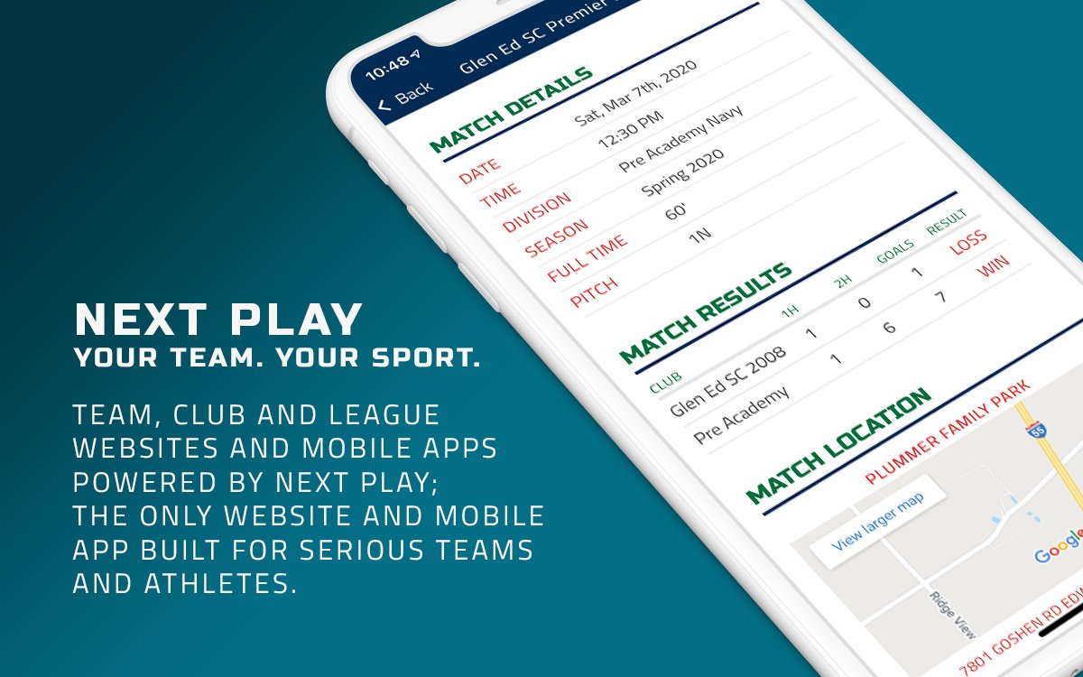 nextplayup's tweet photo. Team, Club and League websites powered by NEXT PLAY; the only website and mobile application platform built for serious teams and athletes. #Sports #YouthSports #MobileApp #WebDesign https://t.co/Khnt6RgyTa
