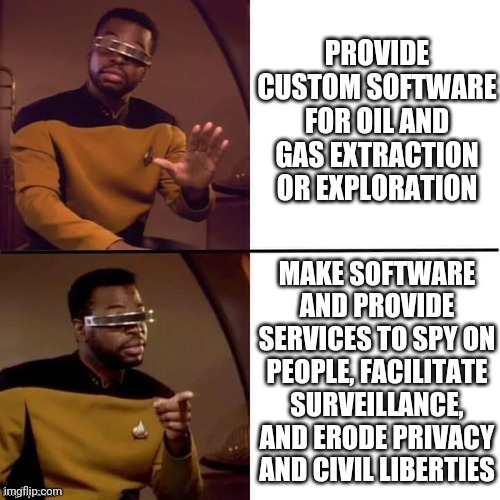 jfslowik's tweet image. "Google pledges not to make custom software for oil and gas extraction."