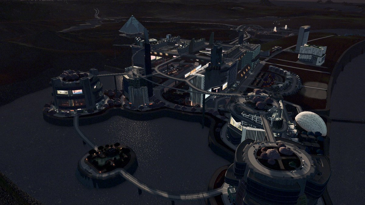 dadgamer020's tweet photo. Ares Polis: Futuristic City: View of the spaceport. 
https://t.co/MQ3VvDFVFD
#CitiesSkylines  #paradoxinteractive #ColossalOrder #citybuilder #gaming #pcgaming #videogames #digitalart #screenshot #WednesdayMotivation #wednesdaymorning #WednesdayWisdom https://t.co/Y8qacgyyTB