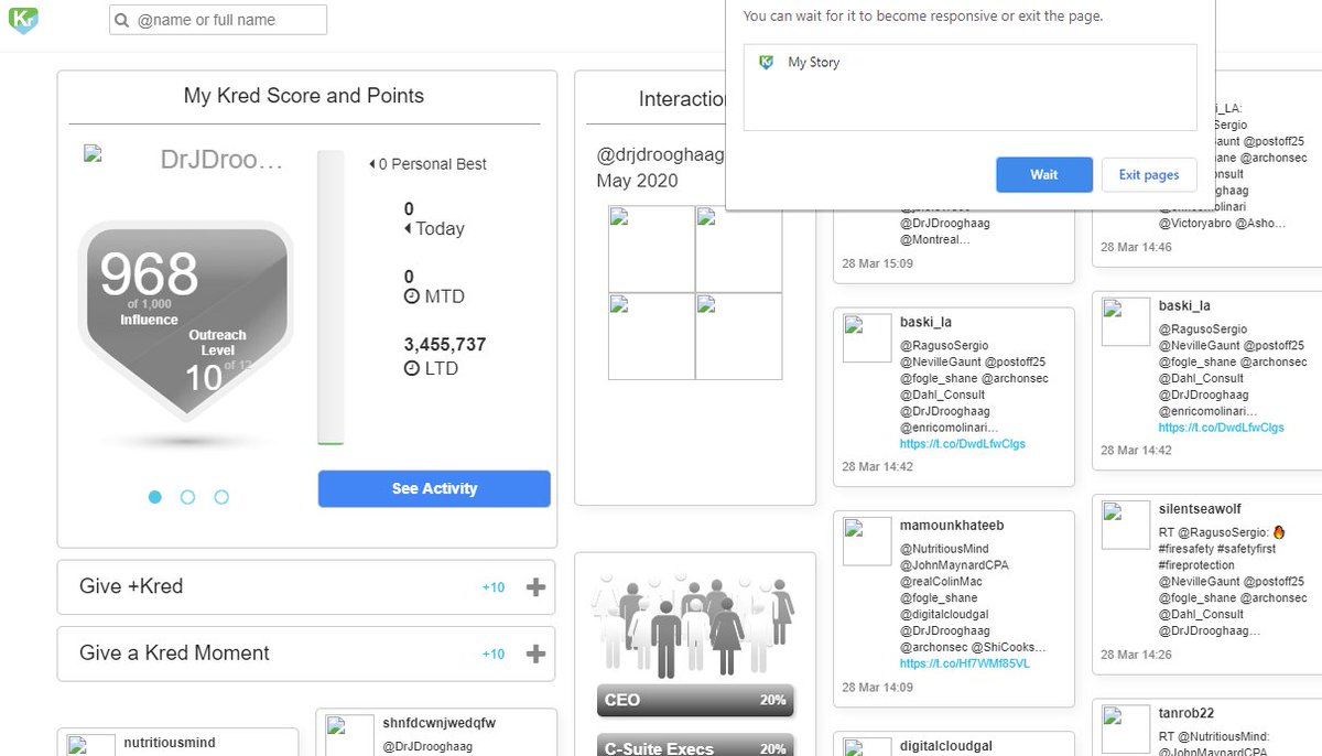 DrJDrooghaag's tweet image. 🔵 It appears that @Kred stopped working somewhere in March. Are all the #kred based rankings now invalid or frozen?