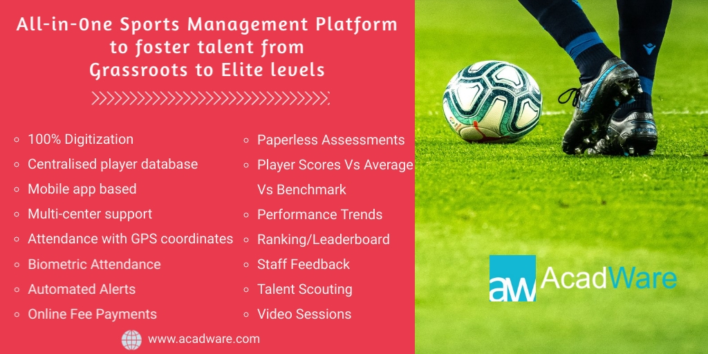 AcadwareApp's tweet photo. Sports Management SIMPLIFIED and How!
Know more at https://t.co/zbVWJFb3Pl 
 
#SportsManagement #AcademyManagement #AssociationManagement #CoachManagement #Digitization #Engagement #Performance #Scouting https://t.co/hQf6wvSej0