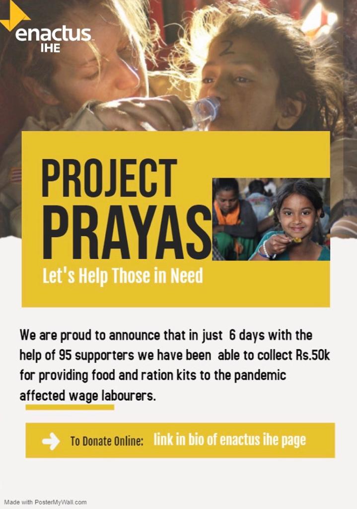 enactus_ihe's tweet photo. You not always need to work hard to bring a change !🌸🌸 to join us in such a beautiful work , our project prayas! DM FOR MORE INFORMATION✅
#IndiaFightsCorona #HealthForAll #innovation #CovidWarriors #SwasthaBharat #EnactusIHE #ProjectPrayas https://t.co/KrYKcFPHzf
