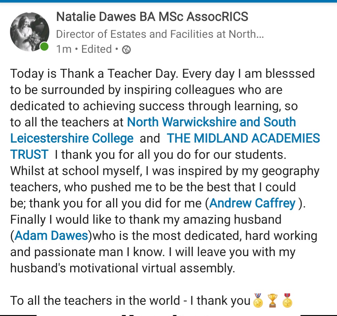 m.facebook.com/story.php?stor… #thankateacherday <a href="/nwslc_official/">NWSLC</a> @MidlandAT @MrDawesQ3 <a href="/MrCaffrey/">Andrew Caffrey</a>