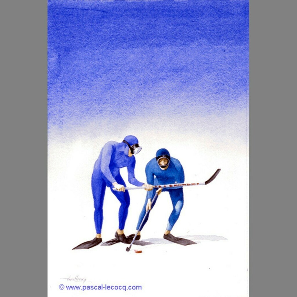 bluepainter's tweet photo. CROSSES 1 - Hockey sticks 1 - watercolors by Pascal Lecocq, The Painter of Blue ®, 8"x12" 20,5 x 31 cm, 2001, lec597a, available © pascal lecocq #hockey #art #blue #painterofblue #painting #painter #artist #contemporaryartcurator #artstack #artcartridge … https://t.co/ieIb2LVw6k https://t.co/vEoNvd3o9V