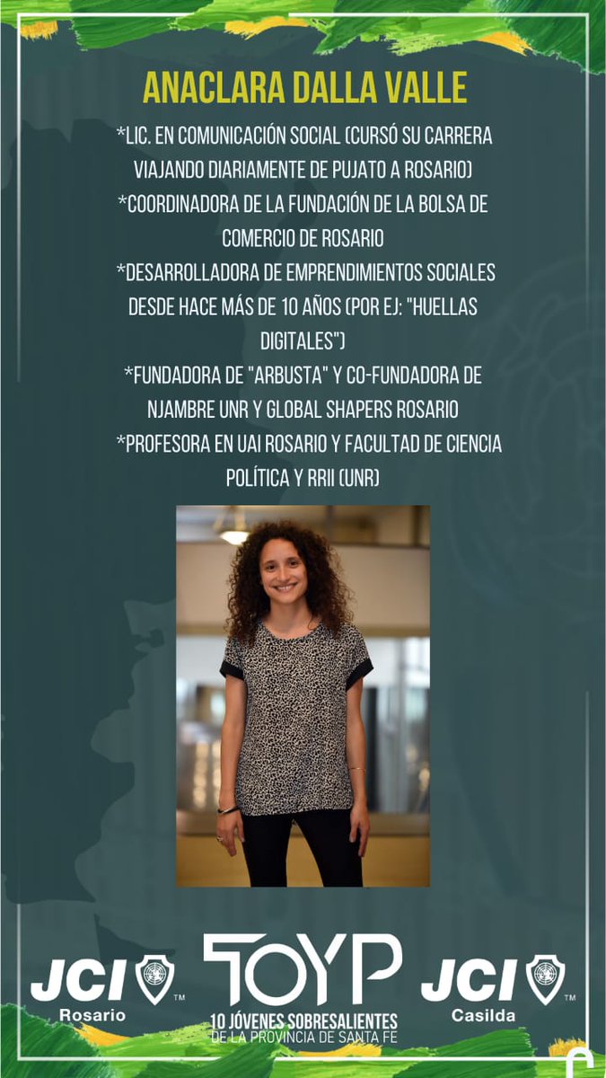 JCICasilda's tweet photo. ES HOY! 🕢 a las 19.30 horas por el Instagram de @JCICasilda 
Entrevistaremos a @Anitaclarita 🤩 premiada TOYP SANTA FE 2019 🥇 https://t.co/9jJIvtAcVs