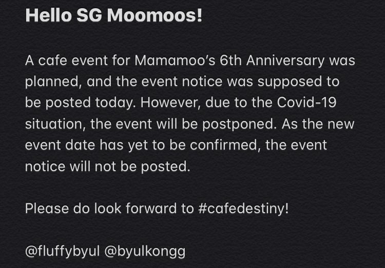 fluffybyul's tweet photo. [NOTICE]

우린 결국 다시 만날 운명이었지~
Please look forward to #cafedestiny!

Stay safe and stay home! https://t.co/rE8HtpNTvZ
