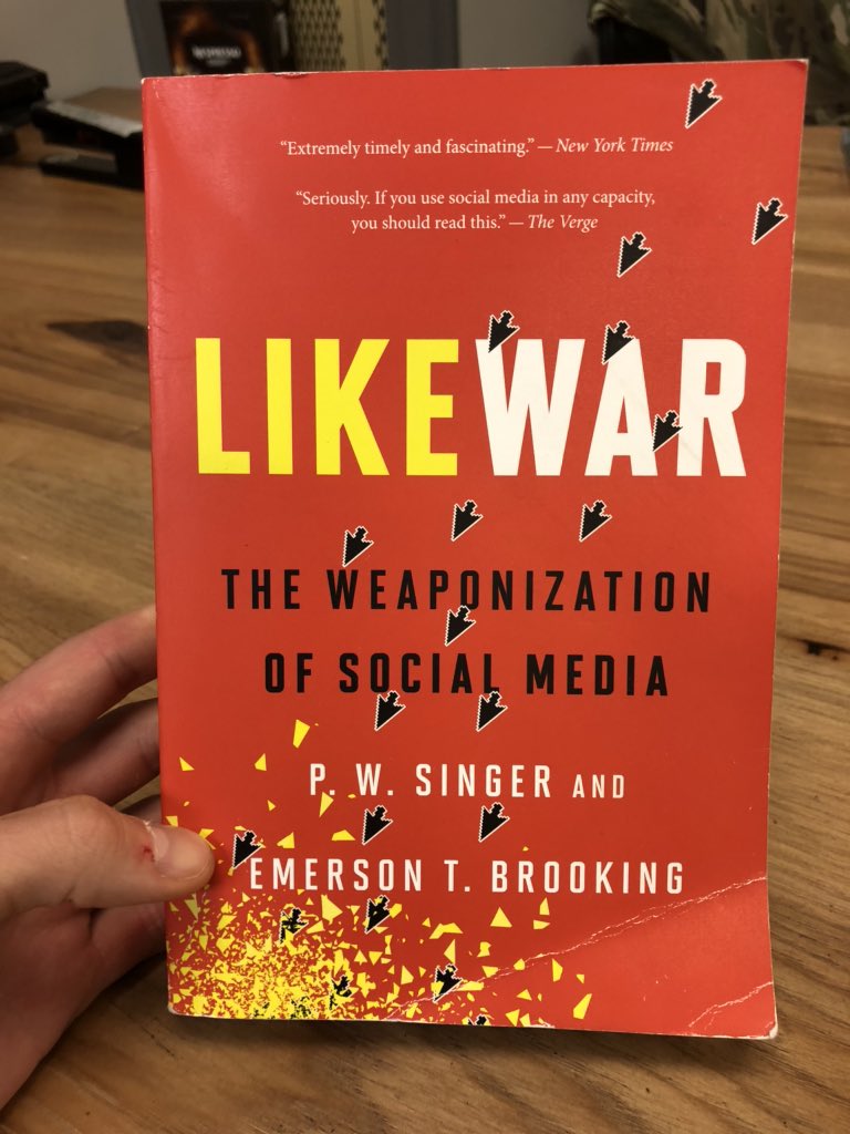 jacobs_brian82's tweet photo. Had a great LPD with the team on #LikeWar! Started with a friendly PT competition and ended with discussion of All-Domain Operations at the tactical level. Important to understand how the speed of information operations has changed the nature of war. @peterwsinger @1_325thAIR https://t.co/Rvz1GyxeyQ