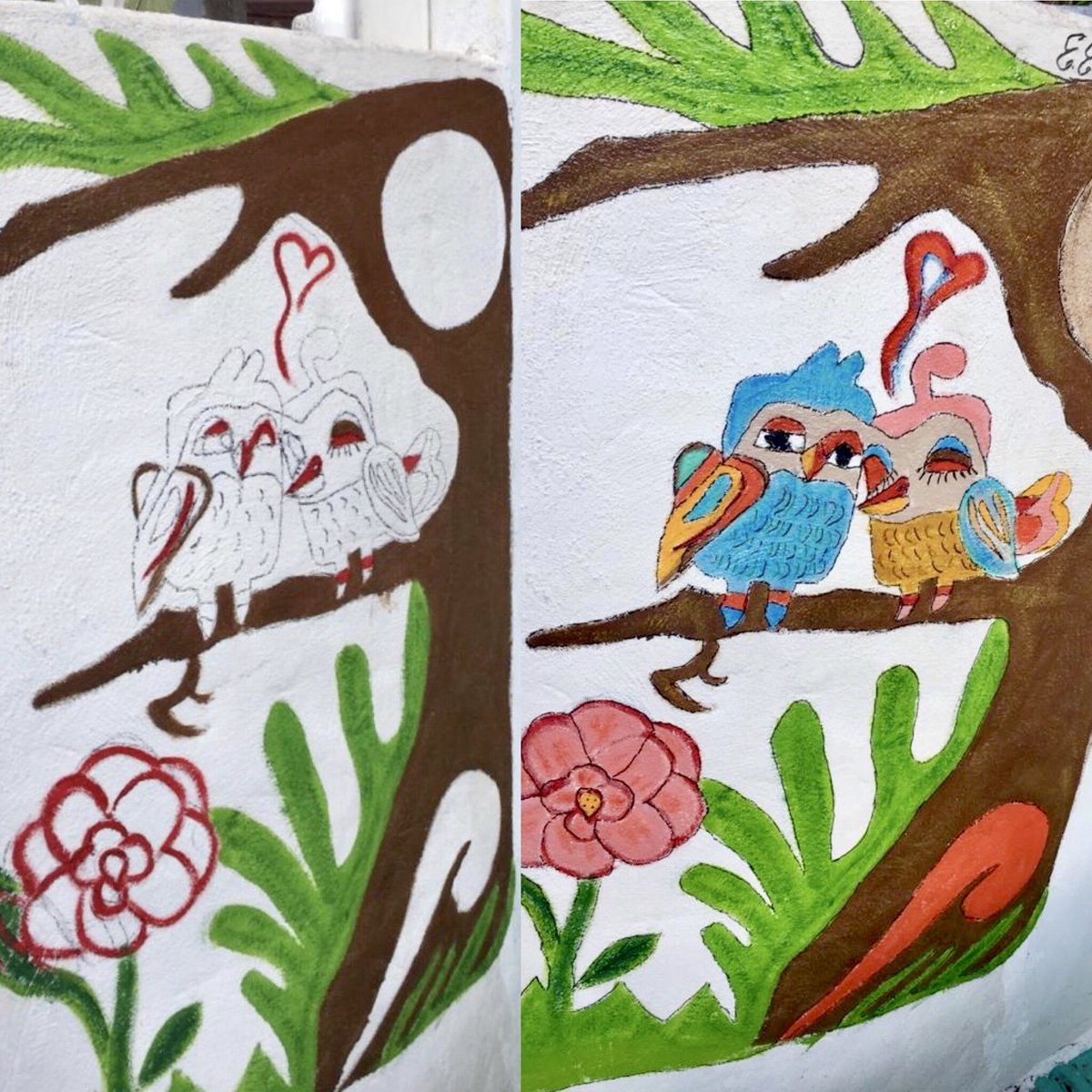 GGroxanaaguirre's tweet photo. 👉 ¡Hoy les doy los #BuenosDías al lado de mi mamá! Me ha mandado sus obras de arte. –Y lo son, sin duda–. Dibujar primero y pintar después en piedra porosa es un desafío! #MTY #SantiagoNL #CDMX  #SERHumano #GG Este tiempo la inspiró, núnca  lo había hecho. #SientoOrgullo https://t.co/BzVCIAnIPT