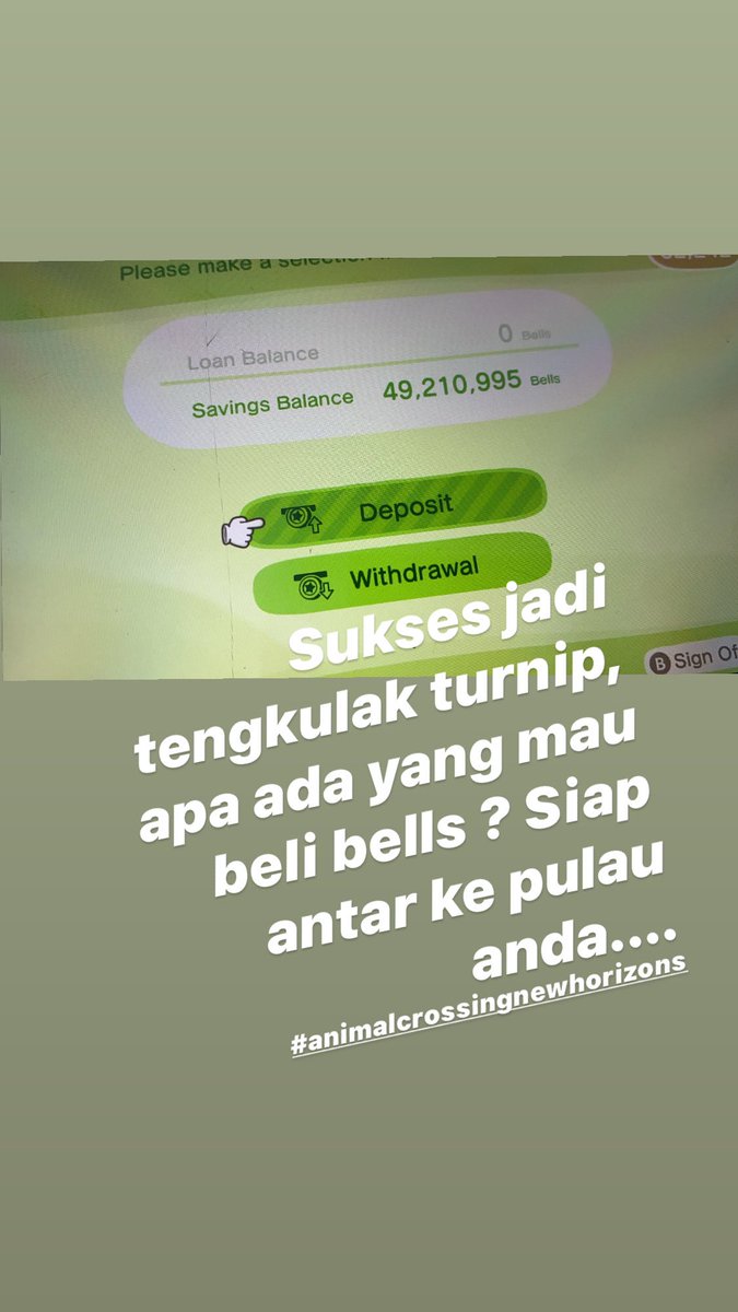 ilmadrt's tweet photo. Dijual bells karena sukses jualan turnip di animal crossing new horizons, siap antar ke pulau anda #acnh #bells #turnip https://t.co/EselH9PBYT