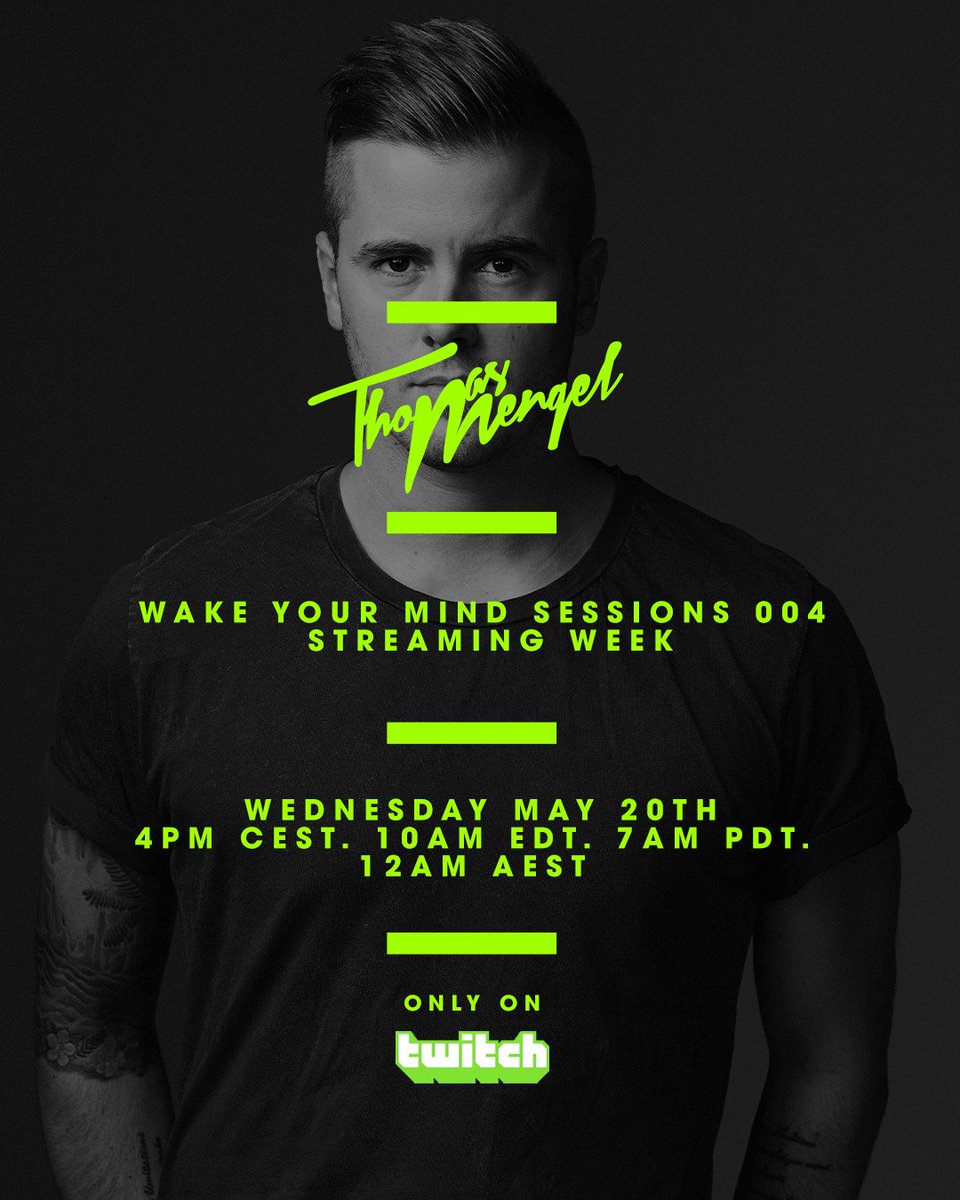 Cosmic Gate On Twitter In 60min Starts Wake Your Mind Streaming Week Day 3 With Thomas Mengel Tune In 4pm Cet 10am Edt 7am Pdt 12am Aest On