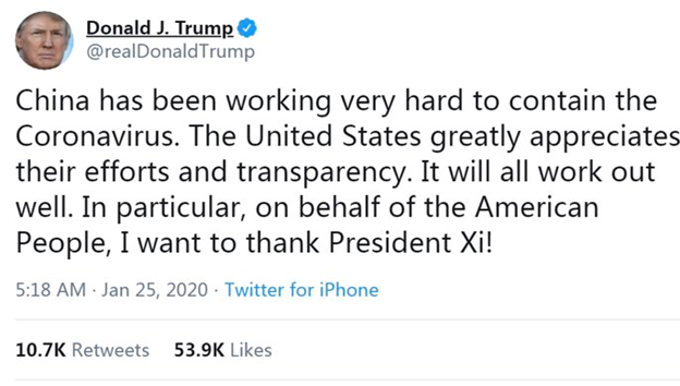 dvillella's tweet photo. @realDonaldTrump Some wacko in the USA was priaising China for their response to the coronavirus and blaming everyone but himself for the #TrumpDeathToll93K. Please explain to this dope that it was the 'incompetence of our president', and nothing else, that is responsible for the death toll. https://t.co/4sGbTQRXxi