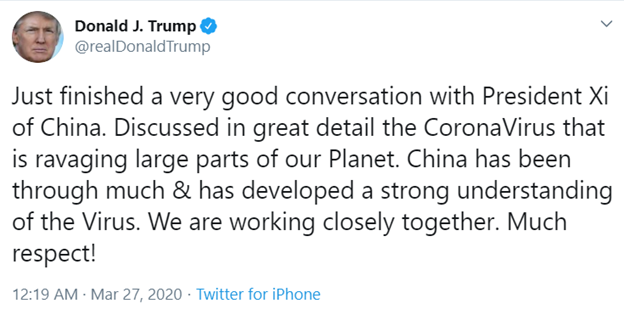 dvillella's tweet photo. @realDonaldTrump Some wacko in the USA was priaising China for their response to the coronavirus and blaming everyone but himself for the #TrumpDeathToll93K. Please explain to this dope that it was the 'incompetence of our president', and nothing else, that is responsible for the death toll. https://t.co/4sGbTQRXxi