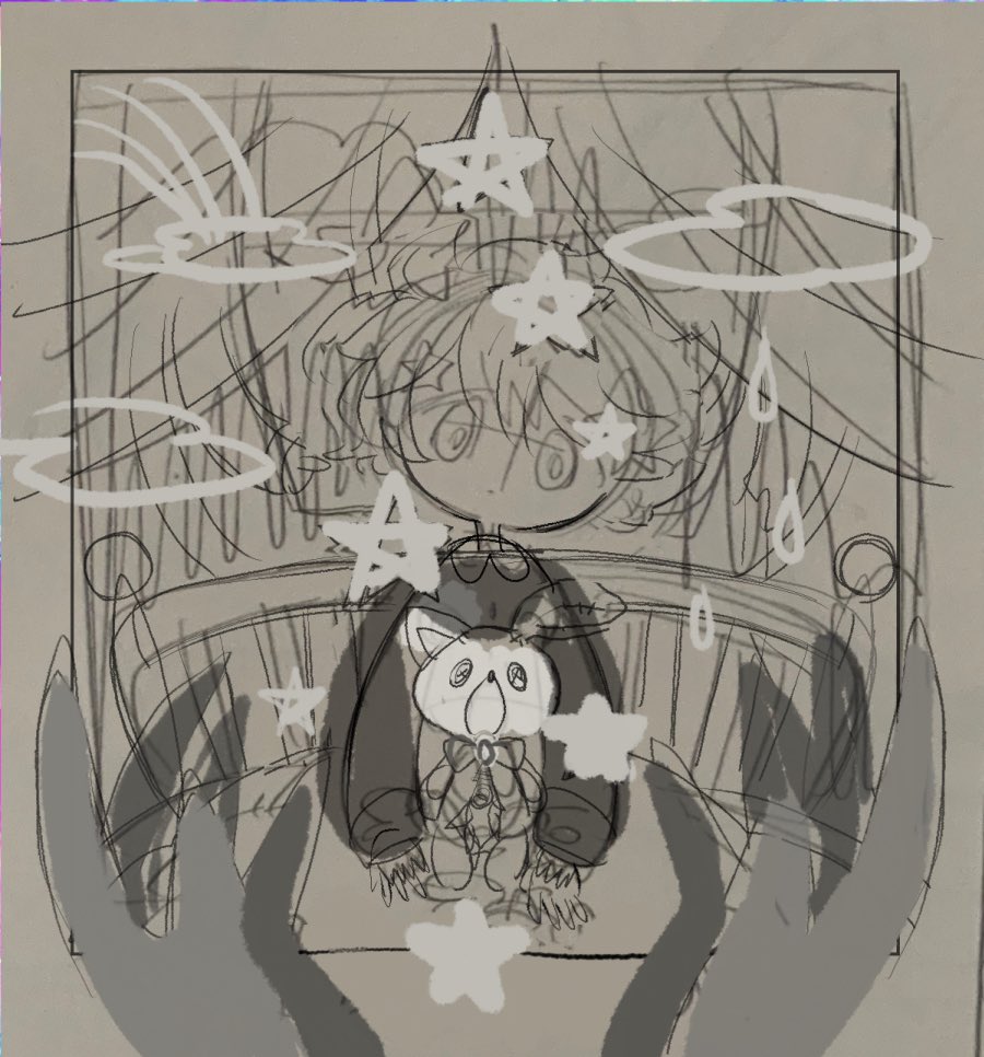 #このタグを見た人はラフ画とその完成絵を見せる
最近の ラフ兼下書き 