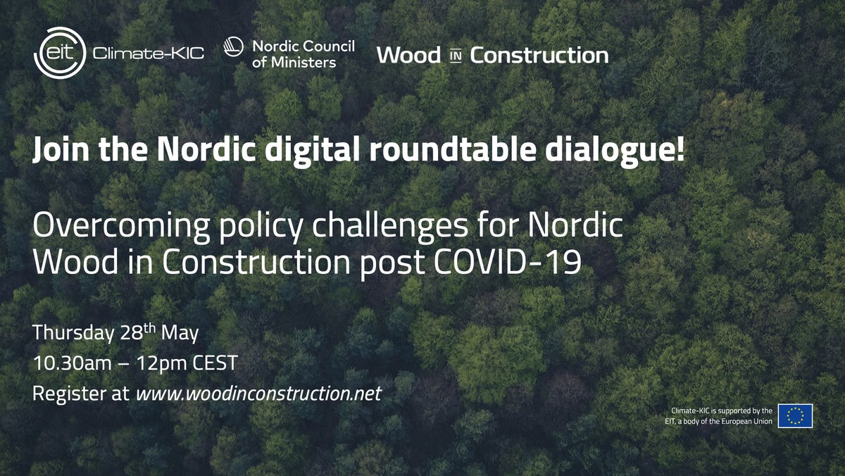 Nordic Wood in Construction (@buildwoodnordic) on Twitter photo Join us next Thursday @ 10.30am CEST for a discussion on how to overcome the policy challenges for #Nordic #Wood in #Construction.
Register and find out more 👇
woodinconstruction.net/news/item/92-r…
Panel including <a href="/C_Winberg/">Catharina Winberg</a> <a href="/puuromoottori/">Petri Heino</a> <a href="/sizesab/">Sizes</a> <a href="/Treteknisk/">Treteknisk</a> chaired by @MadsWolff Join us next Thursday @ 10.30am CEST for a discussion on how to overcome the policy challenges for #Nordic #Wood in #Construction.
Register and find out more 👇
woodinconstruction.net/news/item/92-r…
Panel including <a href="/C_Winberg/">Catharina Winberg</a> <a href="/puuromoottori/">Petri Heino</a> <a href="/sizesab/">Sizes</a> <a href="/Treteknisk/">Treteknisk</a> chaired by @MadsWolff