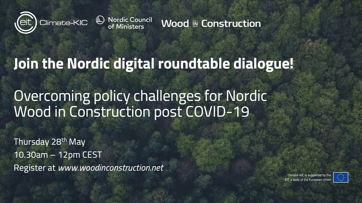 Join us next Thursday @ 10.30am CEST for a discussion on how to overcome the policy challenges for #Nordic #Wood in #Construction. Register and find out more 👇 woodinconstruction.net/news/item/92-r… Panel including @C_Winberg @puuromoottori @sizesab @Treteknisk chaired by @MadsWolff