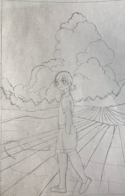 ラフは結構そのまま描いてますね 
