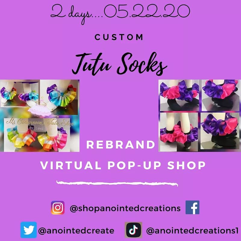 anointedcreate's tweet photo. #2days #virtual #popup #shop #online #comingsoon #tutusocks #socks #tutu #footwear #footapparel  #kidsfashion #kidsfashiondesigner #chicagodesigner #chicagosmallbusiness #girlsfashion #handmadewithlove #handmadegifts #birthday #birthdays #childrenapparel  #anointedcreate https://t.co/HzHTIITWzL