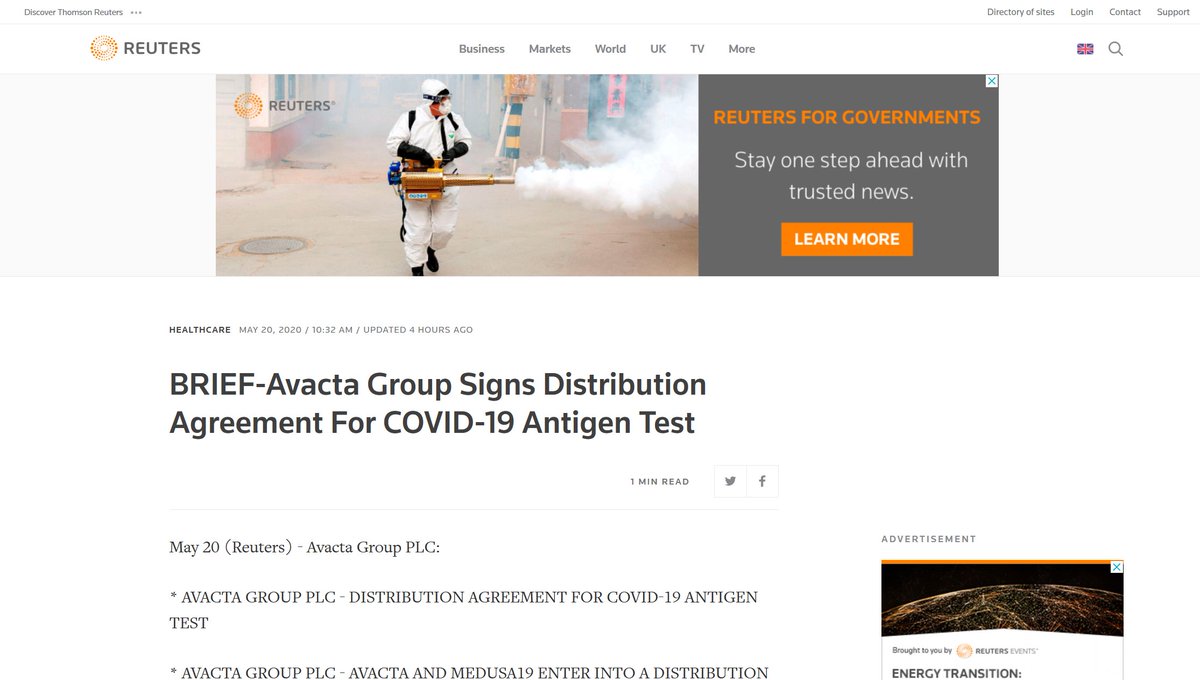 #AVCT Reuters

BRIEF-Avacta Group Signs Distribution Agreement For COVID-19 Antigen Test

uk.reuters.com/article/brief-…
