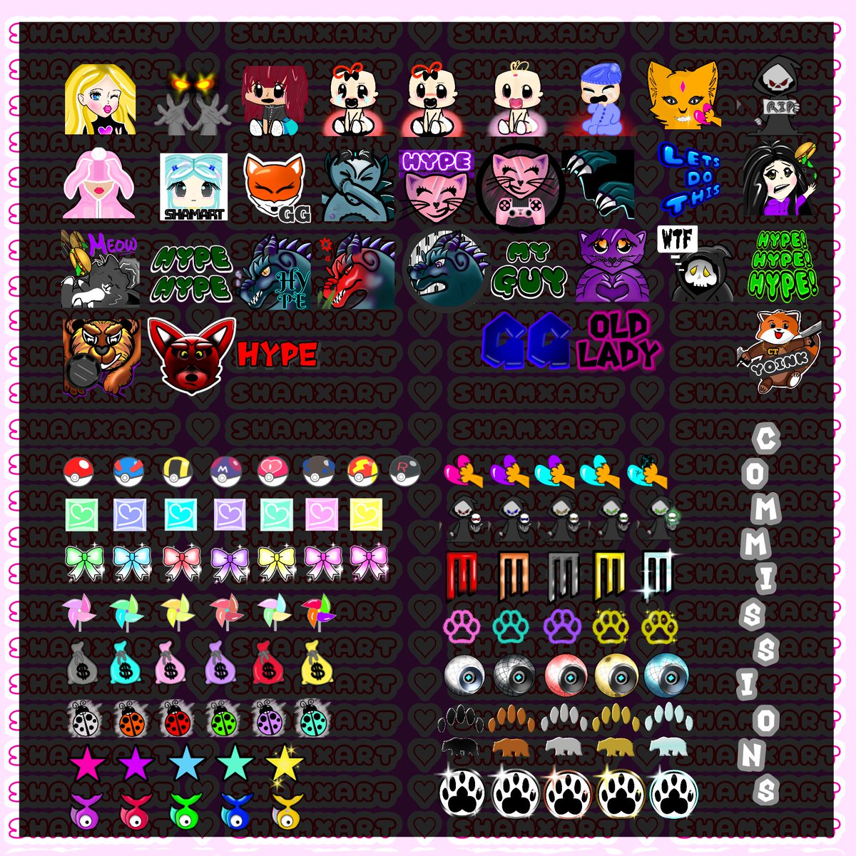 I have spaces available now!
■Word emotes £5/$6
■Character emotes from £10/$12.50
■Badge sets from £6/$7.50

I appreciate retweets ♡♡