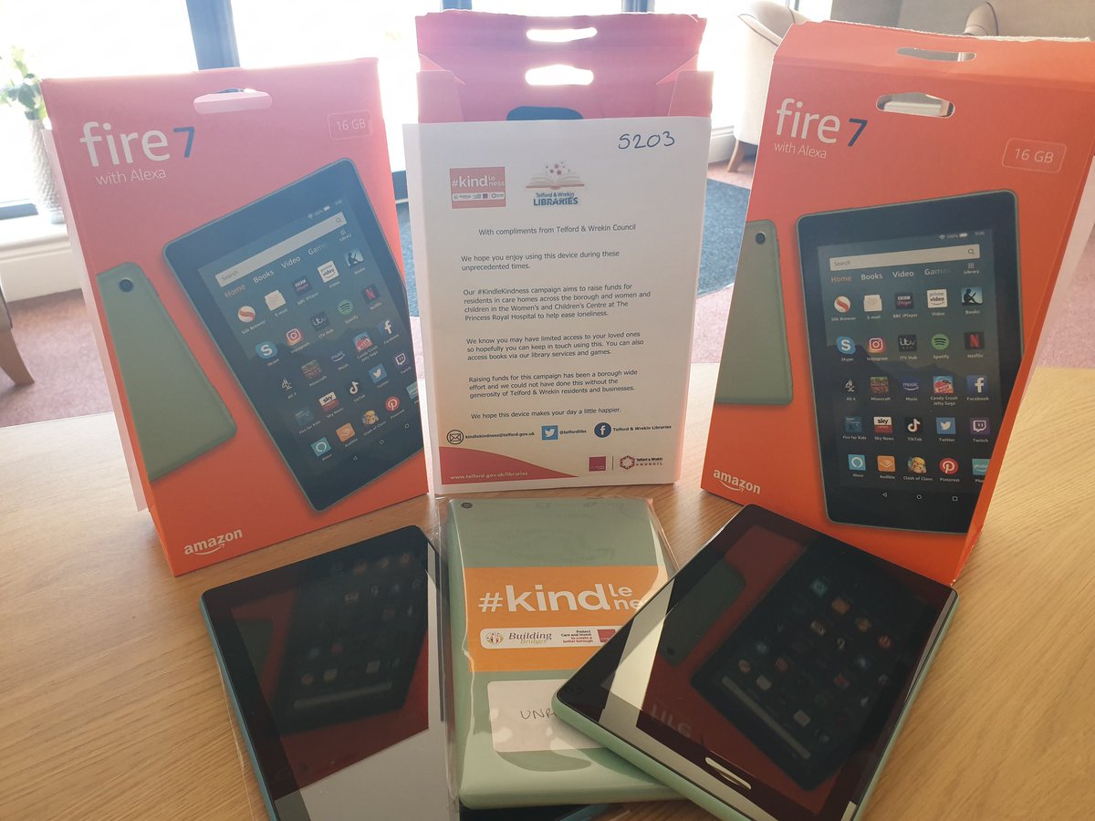 FarmsteadThe's tweet photo. A huge massive Thank You to #TelfordAndWrekinCouncil and #TelfordLibs for donating 4 Amazon Fires with their new #kindlekindness scheme. 

Thank You to everybody involved and to all that that donated to make it possible. https://t.co/7Rm8OpjvVS