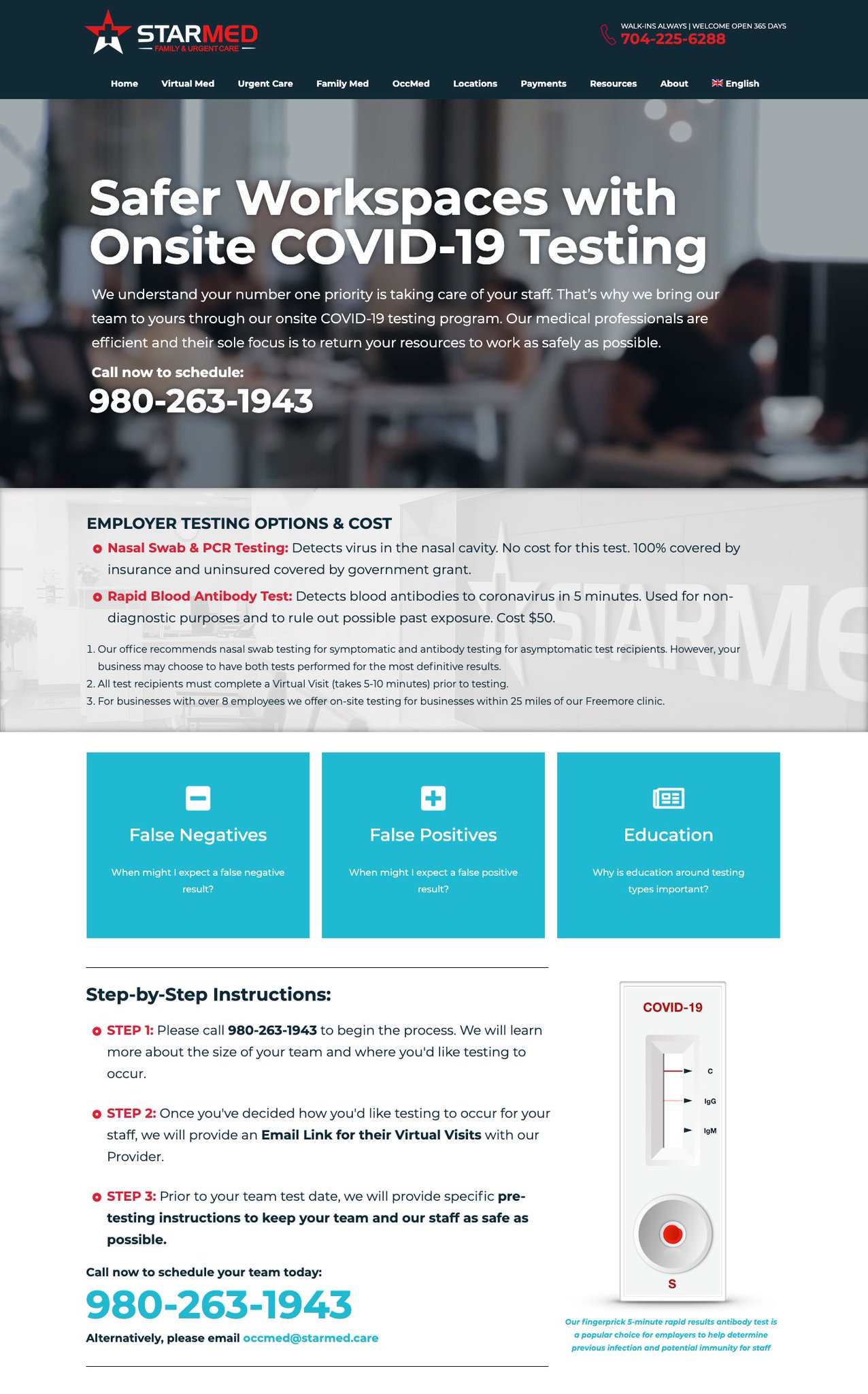 Starmed Healthcare On Twitter Are You A Business Owner In Charlotte Would Like To Have Your Team Tested For Covid 19 We Will Come To You Learn More At Https T Co A7igcdgctz Charlotte Https T Co Rl3cekdzo6