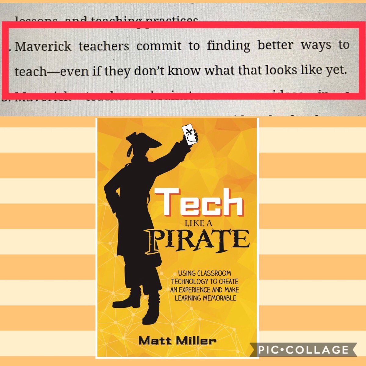 This quote by @jmattmiller perfectly describes my mindset! #TechLAP is a treasure trove of ideas & inspo!🏴‍☠️ @CharnickSCES-another book #TBR  @dbc_inc #DitchBook #tlap @DitchThatTxtbk
