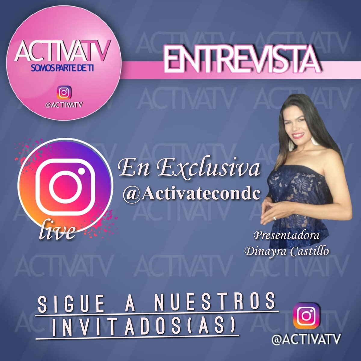 ActivateConDC's tweet photo. #Entrevista #enexclusiva con @dinayracastillo en #activatv @activatecondc #instagram #Instagramlive #artistasdelmundo #cantanteses #profesionales
#Siguenos desde #Quito #Ecuador para el #mundo
#Activatv & Activat-On Radio somos parte de ti. https://t.co/VvLn5wKQ9I