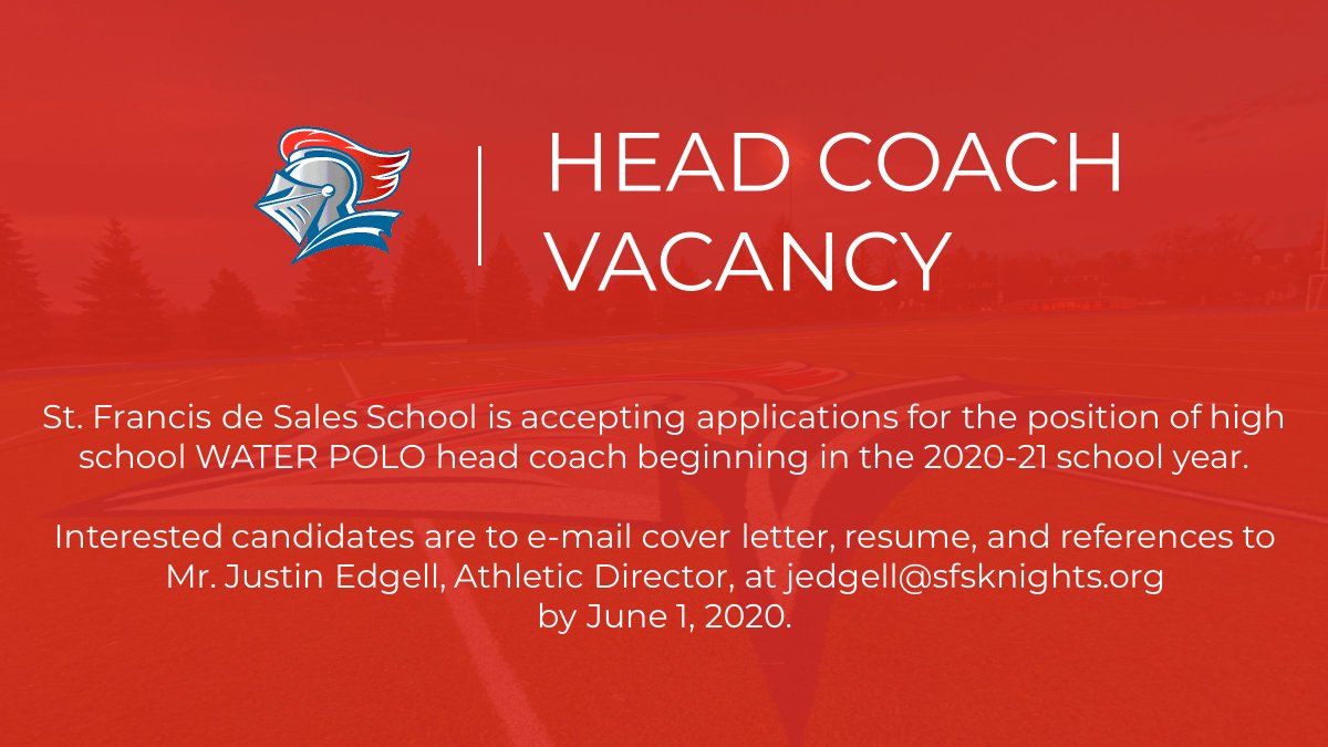 SFSAthletics's tweet photo. We are now accepting applications for the position of Water Polo Head Coach 

🤽🏼‍♂️🤽🏼‍♂️🤽🏼‍♂️🤽🏼‍♂️🤽🏼‍♂️🤽🏼‍♂️🤽🏼‍♂️🤽🏼‍♂️🤽🏼‍♂️🤽🏼‍♂️🤽🏼‍♂️🤽🏼‍♂️🤽🏼‍♂️

A program of great tradition with 1️⃣4️⃣ State Championships‼️ https://t.co/8Q25svjEFX