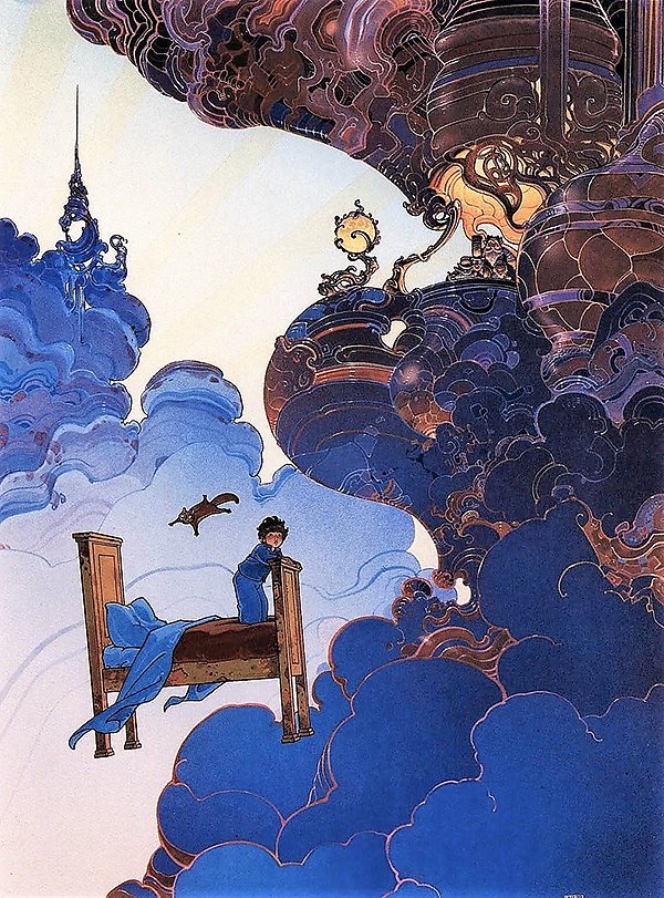 humanoidsinc's tweet photo. #Moebius' concept art for Little Nemo: Adventures in Slumberland. Mœbius also contributed a script round for the 1989 animated feature. To see the key films the master artist helped shape, click here: https://t.co/sDOiVEoFqd #MoebiusMay https://t.co/OG0zFaQtLK