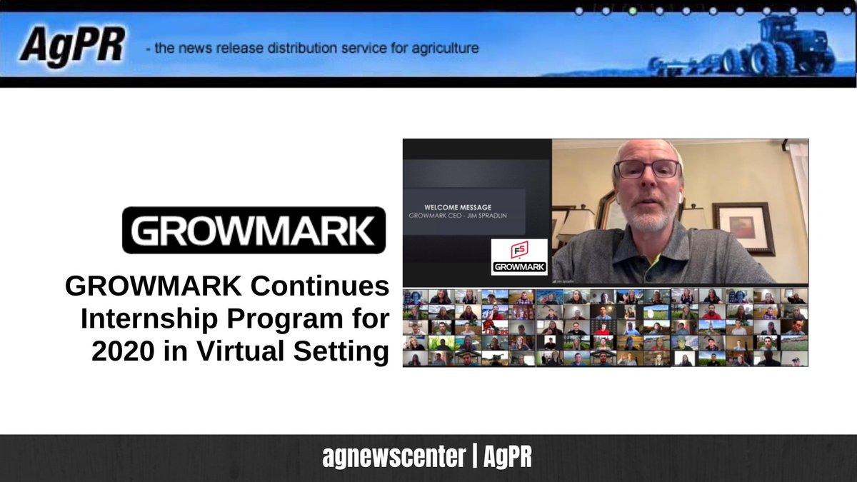 agnewscenter's tweet photo. Via AgPR: @GROWMARK Continues Internship Program for 2020 in Virtual Setting https://t.co/CGIztM8EAb
#AgEdu #AgIntern #AgRetail https://t.co/NfLctlhQcL