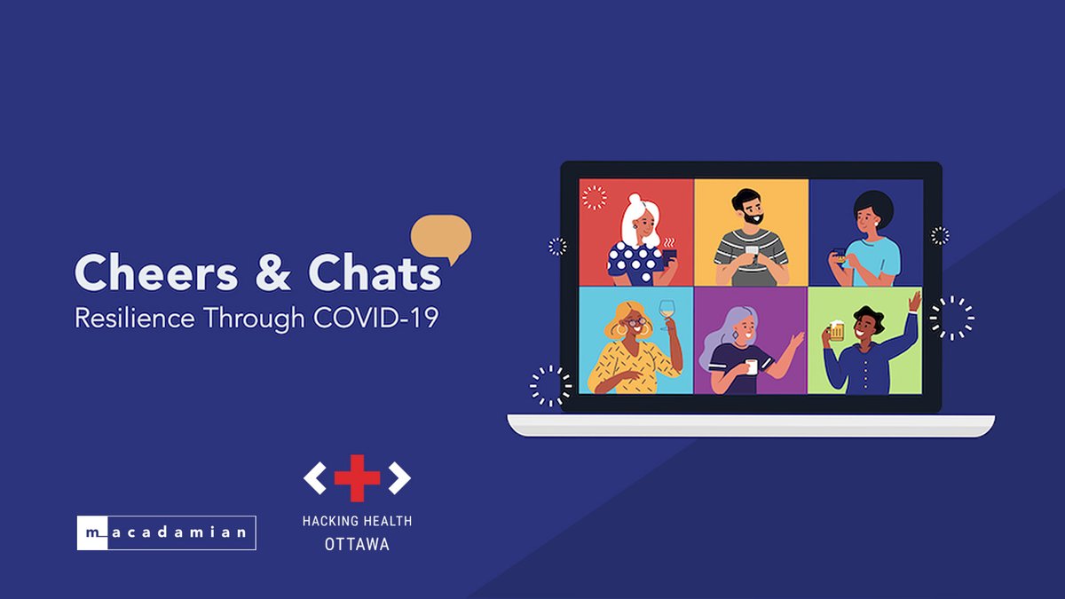 There's still time to join in today for Cheers &amp; Chats: Resilience Through COVID-19! at 4:30 pm ET

Join <a href="/HHOttawa/">Hacking Health Ottawa</a> and <a href="/macadamianlabs/">Macadamian</a> to discuss what healthcare delivery and business plans look like post-pandemic. This is a free event. ow.ly/AMUE50zKSet

#ottawa #covid19