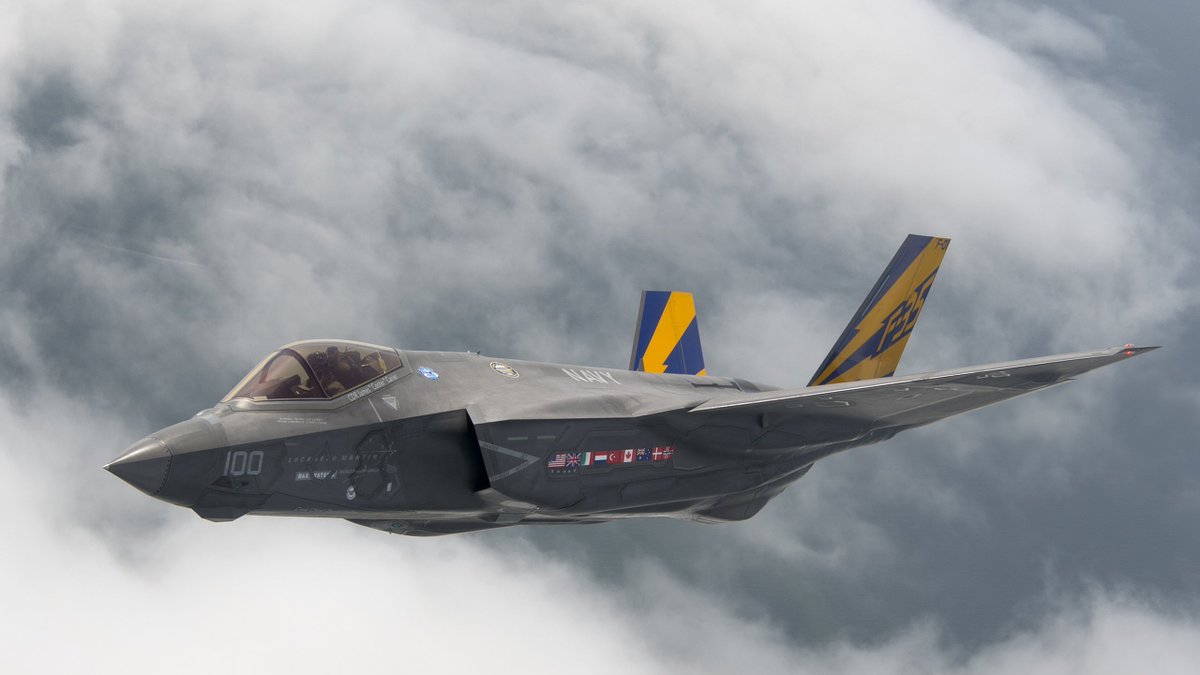 PoliticNewss2's tweet photo. Trump: Turkey produces main body of F-35 jets
US President Donald Trump revealed on Thursday that large parts of the F-35 fighter jet is produced in Turkey, but that he is considering moving production to America.+++ https://t.co/ojoKHMwHF8