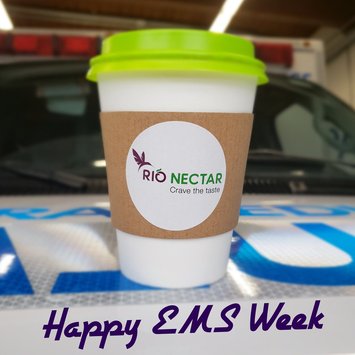 rionectar's tweet photo. Rio Nectar would like to wish all Paramedics a Happy EMS week. Stay safe out there and keep doing what you're doing. 💜💚

#emsweek #paramedic #emergencymedicalservices #ambulance #coffee #covid19 #emergencymedicine https://t.co/YXiBBigFjr