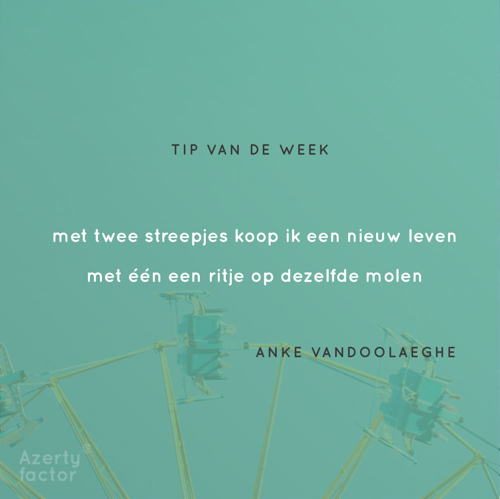 CreatiefSchrijv's tweet photo. ❤️"Een sterk gedicht. Het raakt me. Er gaat een groot verdriet in schuil, dat er niet vanaf druipt, dat niet expliciet genoemd wordt. Beschouwd met de juiste afstand", @Lizespit kiest #Zwangerschapstest van #AnkeVandoolaeghe. #tipvandeweek op #Azertyfactor https://t.co/76Th6uM65j https://t.co/BkVx9GONgG