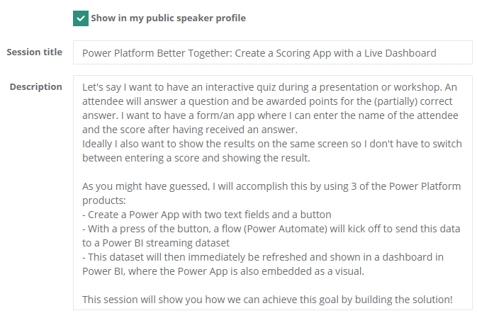 NickyvV's tweet image. Anyone wanna have a go with feedback at my new title+abstract? Pretty please? :-)
Anything is welcome!
#powerbihelp #pbihelp #pbifamily