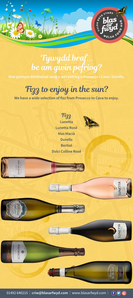 blasarfwyd's tweet photo. Be am win pefriog? Fizz to enjoy in the sun?

#wineshops #winelovers #wineshop #Sparkling #Llanrwst #ShopLocal #Delivery #HomeDelivery #ClickandCollect https://t.co/JM5IxrC2KX