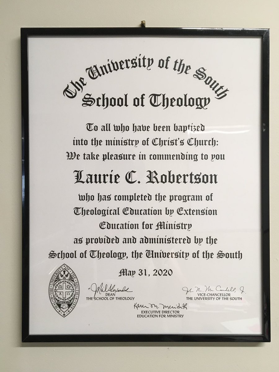 AllSparkedUp's tweet photo. Thanks @efmsewanee and @Engineer538 for the journey. I’m not at the end, just getting started! Four (actually five) years of #theologicalreflection, learning, engagement, broadening my experience, deepening my faith. #Graduation2020 #EfM #Anglican #layministry #travelswithJesus https://t.co/hyRpRiipU1